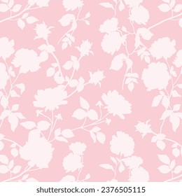 Patrón floral sin costuras con diferentes flores y siluetas de hojas. Ilustración botánica pintada a mano. Impresión textil, muestra de tela, papel envolvente.