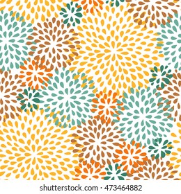 floral seamless pattern. Doodle style. Abstract vector illustration.