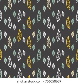 Floral seamless floral pattern in doodle style. Gentle, spring, summer floral background.