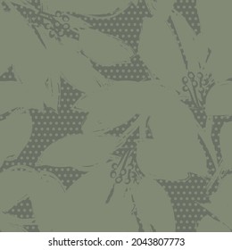 Patrón sin costuras florales con texturas de puntos para textiles y gráficos de moda