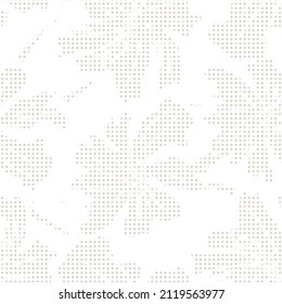 Floral seamless pattern with dotted textures for fashion textiles and graphics