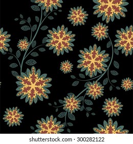 Floral seamless pattern Easily editable vector image