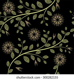 Floral seamless pattern Easily editable vector image