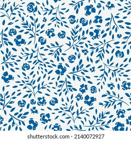 FLORAL SEAMLESS PATTERN IN  EDITABLE VECTOR FILE
