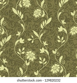 Floral seamless pattern, elegant design