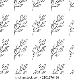 Floral seamless pattern. Elegant plants vector background