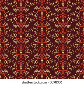 Floral seamless pattern, element for design, vector illustration