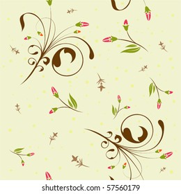 Floral seamless pattern, element for design, vector illustration