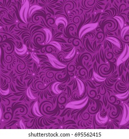 Floral Seamless Pattern. Embroidery imitation, endless vector illustration on pink background. Can be used for wallpaper, website background, textile, greeting cards, wedding invitation, wrapping