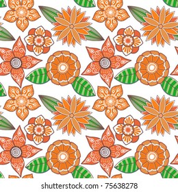 Floral seamless pattern. Endless texture with flowers.