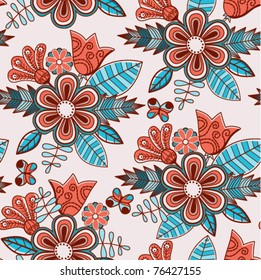 floral seamless pattern, endless texture with flowers