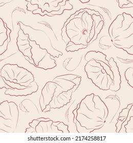 Floral seamless pattern. Endless vector background with red poppies. Female feminine pattern for fabric wallpaper.