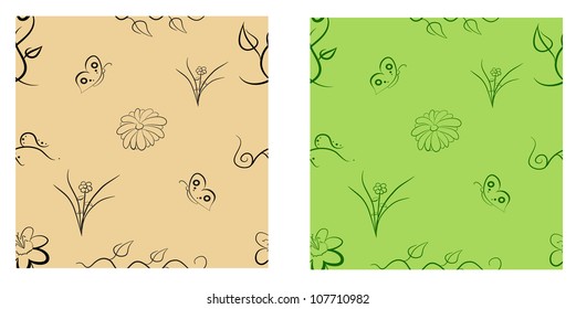 Floral seamless pattern, eps 10 vector