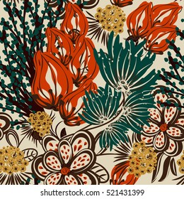 Floral seamless pattern. Eps10