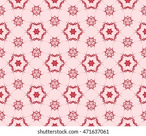 Floral seamless pattern in execution. Vector. Pink color. For holiday cards design, fashion design, interior design, graphic arts
