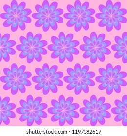 Floral seamless pattern for fabric design, pastel purple-pink color for wallpaper design, wrapping paper, textile