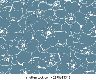 Floral seamless pattern of fabric design. Flower background print texture. Vector garden style decoration.