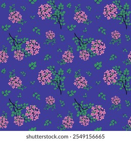 Floral Seamless pattern fabric design, flowers background.