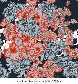 Floral seamless pattern for fabric design