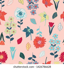 floral seamless pattern for fabric and paper