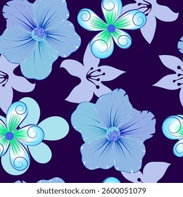 Floral seamless pattern for fabric, paper design