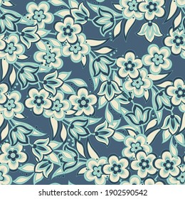 Patrón floral sin fisuras. Fondo vectorial de tejido