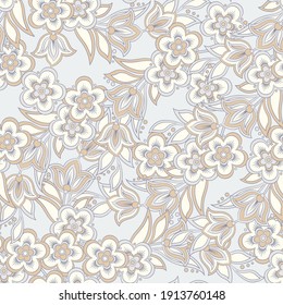 Floral seamless pattern. Fabric vector background