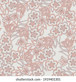 Floral seamless pattern. Fabric vector background