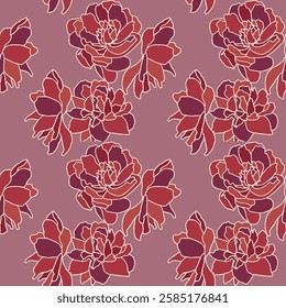 Floral seamless pattern for fabric, wallpaper, and background.