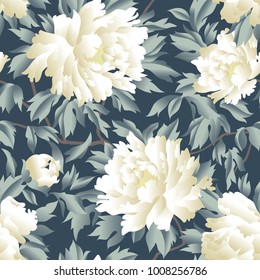 Floral seamless pattern. Fantastic flowers chinese style background. Flourish wallpaper with plants and flowers chrysanthemum.