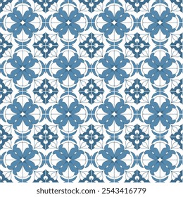Floral seamless pattern in a fashionable color , Portuguese tiles, Azulejo, ornaments. Can be used for wallpaper, pattern fills, web page background, surface textures. Vector