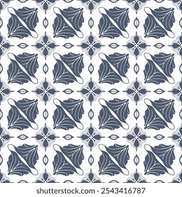 Floral seamless pattern in a fashionable color , Portuguese tiles, Azulejo, ornaments. Can be used for wallpaper, pattern fills, web page background, surface textures. Vector