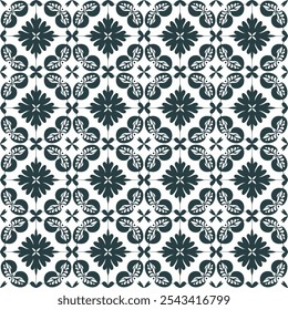 Floral seamless pattern in a fashionable color , Portuguese tiles, Azulejo, ornaments. Can be used for wallpaper, pattern fills, web page background, surface textures. Vector