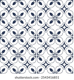 Floral seamless pattern in a fashionable color , Portuguese tiles, Azulejo, ornaments. Can be used for wallpaper, pattern fills, web page background, surface textures. Vector