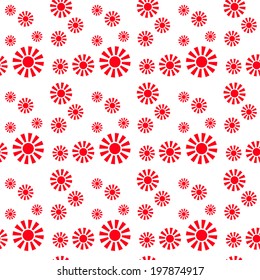 Floral seamless pattern. Fine texture with red flowers.