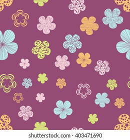 Floral seamless pattern. Fine texture with flowers