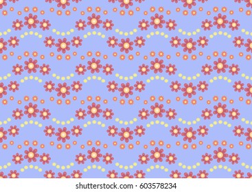 Floral seamless pattern. Fine texture with flowers. Vector Illustration. EPS10