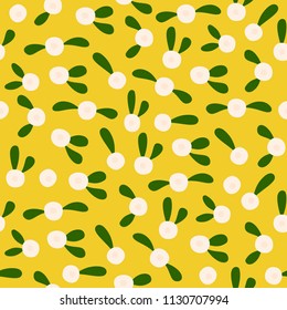 floral seamless pattern, flat design for use as background, wrapping paper or  wallpaper