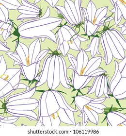 Floral seamless pattern. Flower background. Floral seamless texture with flowers bluebells