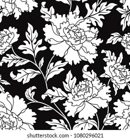 Floral seamless pattern. Flower background. Flourish ornamental summer wallpaper with flowers.