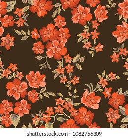 Floral seamless pattern. Flower background. Flourish ornamental summer wallpaper with flowers.