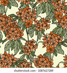 Floral seamless pattern. Flower background. Flourish ornamental summer wallpaper with flowers hydrangea.