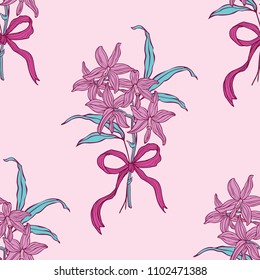 Floral seamless pattern. Flower background. Flourish ornamental summer wallpaper with flowers.