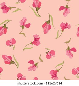 Floral seamless pattern  Flower background  Floral seamless texture and flowers sweet peas