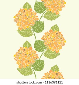 Floral seamless pattern. Flower background. Flourish ornamental summer wallpaper with flowers hydrangea.