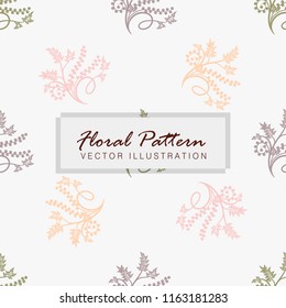 Floral seamless pattern. Flower background. Abstract ornamental flourish wallpaper with flowers.