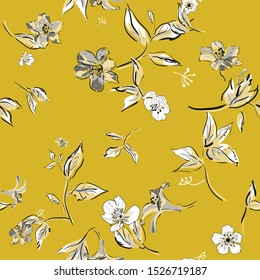 Floral seamless pattern. Flower background. 