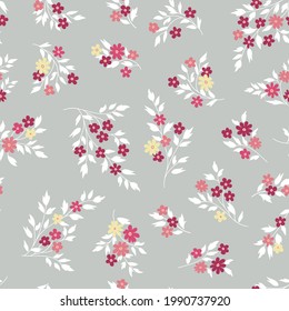 Floral seamless pattern. Flower background. Floral seamless texture with flowers. Flourish tiled wallpaper