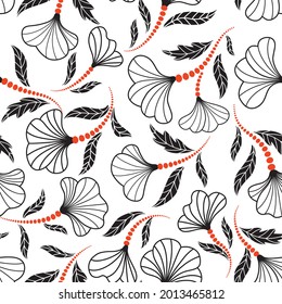 Floral seamless pattern. Flower background. Flourish ornamental garden