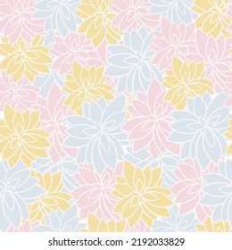 Floral seamless pattern. Flower seamless background, vector illustration